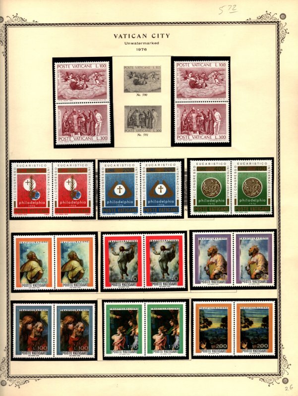 MNH  STAMPS FROM VATICAN MOUNTED SCOTT ALBUM PAGES  (26)