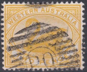 Western Australia 1899 Sg113 2d Bright Yellow Fine Used