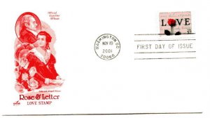3551 57c Love Letters Artcraft FDC