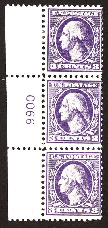 U.S. #530 MINT PL# Strip OG HR 