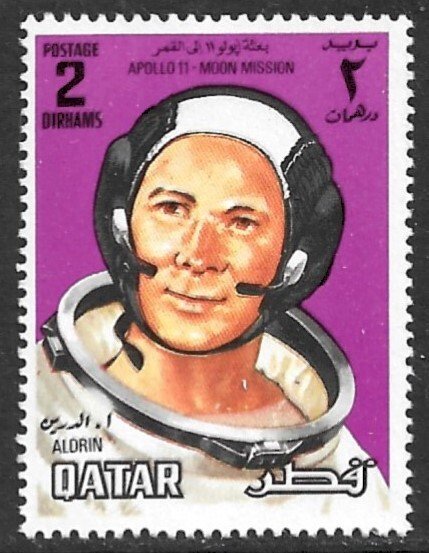 QATAR 1969 2d Col. Edwin E. Aldrin Jr. ASTRONAUT Sc 191 MNH Space Topical