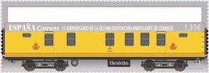 Spain Espagne Spanien 2018 25th anniversary of the last post train stamp MNH