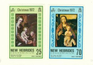 BRITISH NEW HEBRIDES 142-3 MH BIN $0.50