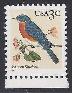 #3033 3c Flora and Fauna Eastern Bluebird  1996 Mint NH