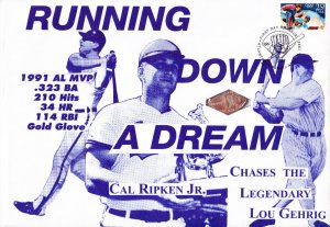 Americana  Covers PNC  Cal Ripken, Jr Orioles FDC #2619 Olympic Baseball 1992