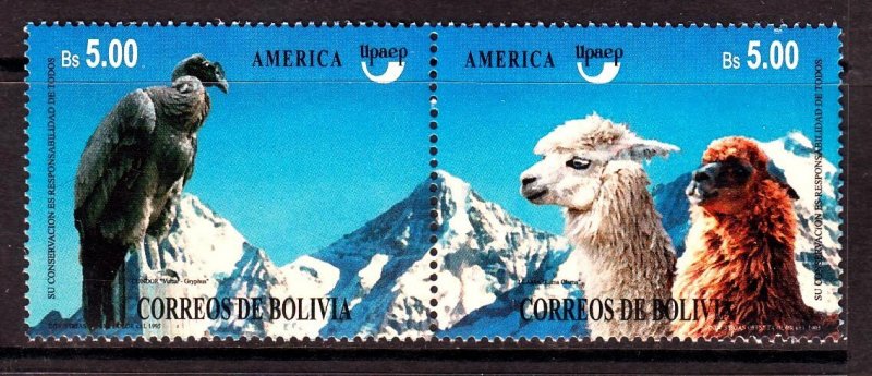 Bolivia 1995 America Issue Complete Mint MNH Set Pair SC 947a