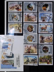 UZBEKISTAN & TURKMENISTAN Topical Animals Fauna MNH** & Used Stamps 19844-