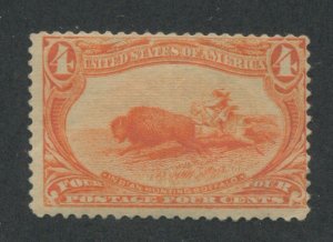 1898 US Stamp #287 Mint Hinged Fine Disturbed Original Gum Catalogue Value $100