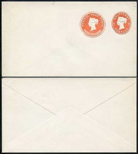 ESC192 QV 1/2d Orange and 4d Orange Compound Stamped to Order Envelope Mint