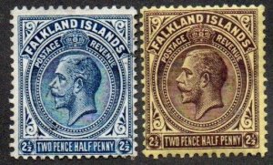 Falkland Islands 44 Used & 45 Mint hinged