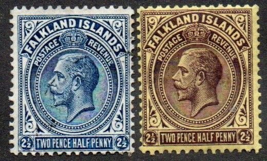 Falkland Islands 44 Used & 45 Mint hinged