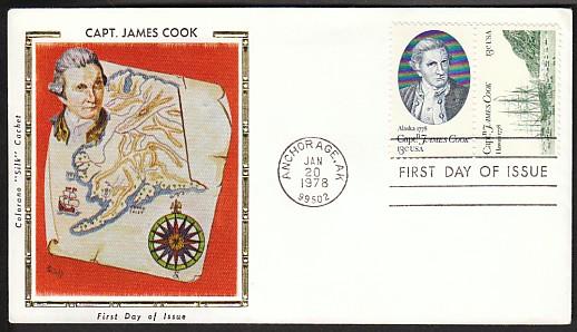 U.S. 1733b Captain Cook (Colorano) U/A FDC 