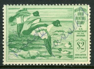 US Scott RW16 Goldenete Duck Stamp Signed  but Never Hinged