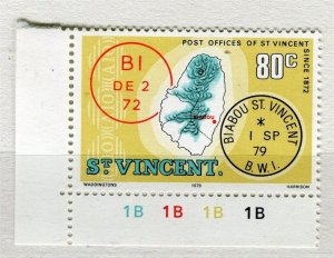 ST.VINCENT; 1979 early Post Office issue MINT MNH CORNER 80c. value