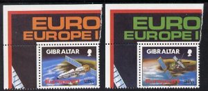 GIBRALTAR - 1991 - Europa, Space - Perf 2v Set - Mint Never Hinged