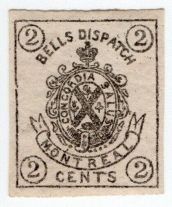 (I.B) Canada Local Post : Bell's Dispatch 2c (Montreal)