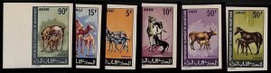 ZA0121a - MAURITANIA Mauritanie - IMPERF stamp set - ANIMALS Mammals HORSE sheep