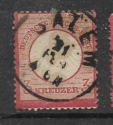 Germany Sc. #23 / Mi. # 25 3 Kreuzer Used L47