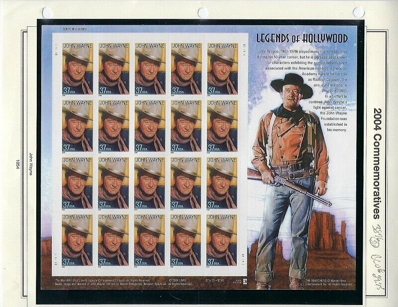 THE 1st 12 LEGENDS OF HOLLYWOOD  MNH SET OF SHEETS BCV $356.00 - W63