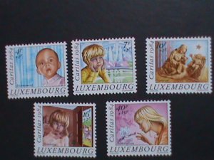 ​LUXEMBOURG-1984- SC#B347-51  CHILDERN EXHIBITING VARIOUS MOODS MNH VERY FINE