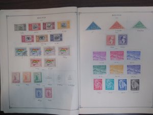 collection on pages Bolivia 1940-59 FW: CV $160