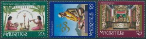 Mauritius 1981 SG625-627 Religion and Culture set MNH