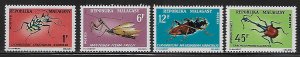 Malagasy Madagascar 381-384 Insects set MNH