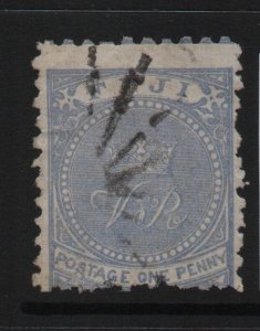 Fiji 1882 SG39 1d blue 10 perf - used