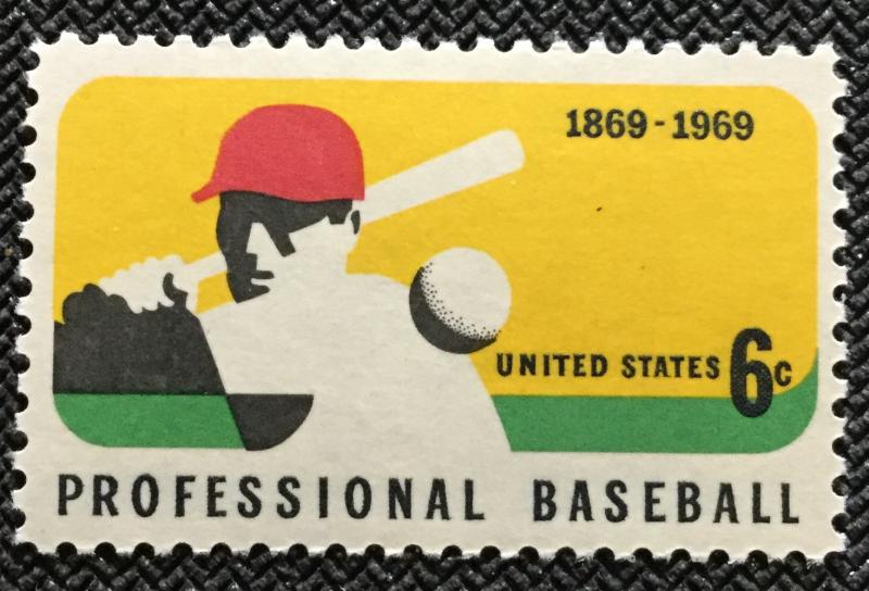 US #1381 MNH Single Professional Baseball SCV $.55 L3