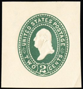 US Stamps # U320 Cut Square Mint XF
