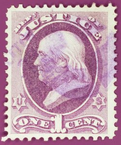 United States, Scott # O25, F-VF used, violet cancel