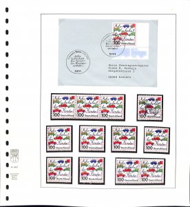 Germany #1954 VFU stamps & FDC Traffic safety for children