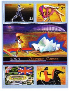 Nevis 2000 MNH Stamps Mini Sheet Scott 1216 Sport Olympic Games Stadium Medals