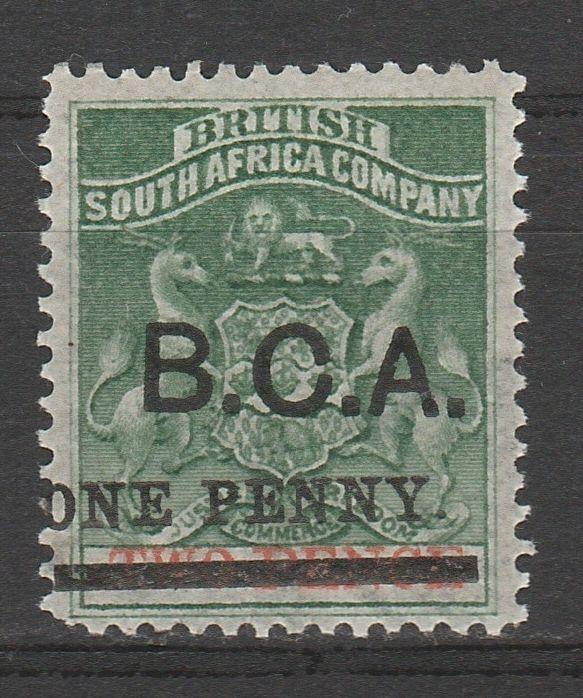 BRITISH CENTRAL AFRICA 1895 ARMS ONE PENNY ON 2D