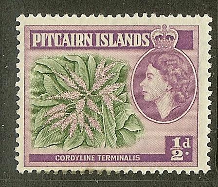 Pitcairn Islands, Scott #20, 1/2p Queen Elizabeth, MLH 