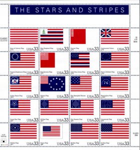 2000 33c The Stars & Stripes, Souvenir Sheet of 20 Scott 3403 Mint F/VF NH