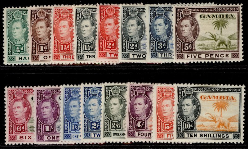 GAMBIA GVI SG150-161, 1938-46 complete set, M MINT. Cat £170.