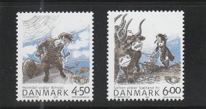 Denmark  Scott#  1273-1274  MNH  (2004 Norse Gods)