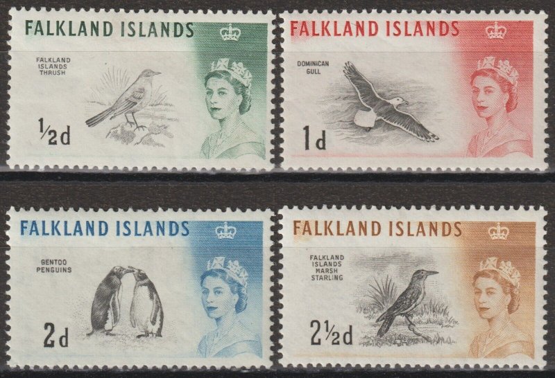EDSROOM-17056 Falkland Islands 128a-131 H Short Set Birds CV$10.45