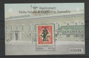 Malta 2011 Senate 90th Anniv miniature sheet sg.MS1716  MNH