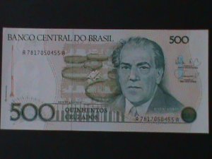 ​BRAZIL-1986-CENTRAL BANK- $500 CRUZEIROS UNCIR-VERY FINE-HARD TO FIND