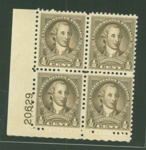 United States #704 Mint (NH) Plate Block