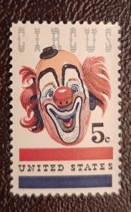 US Scott # 1309; 5c Circus from 1966; MNH, og; XF centering