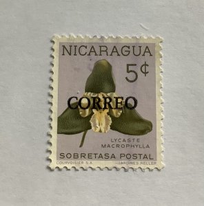 Nicaragua 1969  Scott 857 used - 5c, orchids, RA69 overprinted