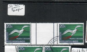 COCOS ISLAND  20C BIRD GUTTER PAIR    SG  16   VFU    P0709H