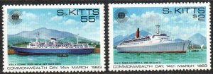 St. Kitts Sc #106-107 MNH