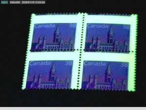 Canada # 1165 T3 VF MINT NH BLK OF 4 MISPERF TAGGING ERROR G4dH BS31696