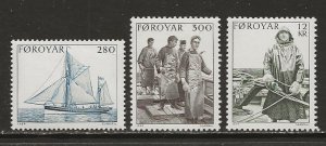 Faroe Islands Scott catalog # 112-114 Mint NH