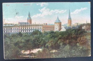 1911 Riga Latvia Russia Picture Postcard Cover To England Bastelberg