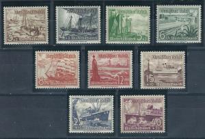 Germany B107-115 Mi 651-59 Ships MNH VF 1937 SCV $88.75